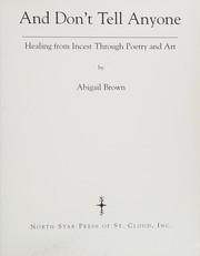 Front cover of And Don't Tell Anyone by Abigail Brown
