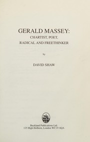 Cover of Gerald Massey by David Shaw