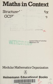 Cover of Mathematics in Context by Robert Glen