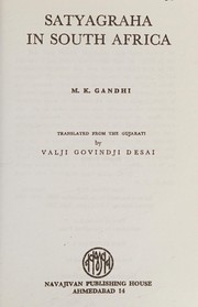 Front cover of Satyagraha in South Africa by Mohandas Karamchand Gandhi
