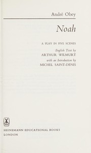 Cover of Noah (Hereford Plays) by Obey, André