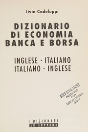 Cover of Dizionario di economia, banca e borsa by Livio Codeluppi