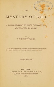 Front cover of The mystery of God by Thomas Vincent Tymms