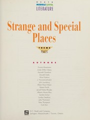 Front cover of Strange and special places by Unknown