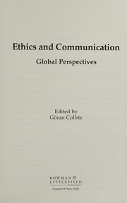 Cover of Ethics and Communication by Göran Collste