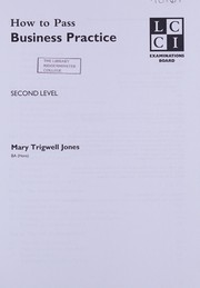 Front cover of How to pass business practice by Mary Trigwell Jones