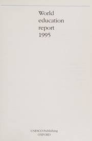 Cover of World Education Report 1995 by UNESCO