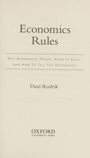 Cover of Economics Rules by Dani Rodrik