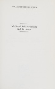 Front cover of Medieval Aristotelianism and its limits by Cary J. Nederman