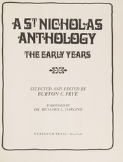 Front cover of A St. Nicholas anthology by Burton C. Frye