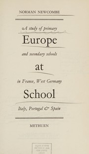 Front cover of Europe at school by Norman Newcombe
