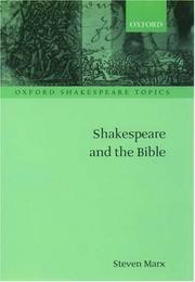 Front cover of Shakespeare and the Bible by Steven Marx