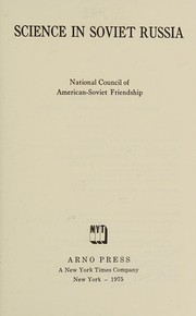 Front cover of Science in Soviet Russia by Congress of American-Soviet Friendship (2nd 1943 New York, N.Y.)