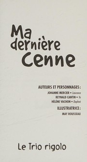 Front cover of Ma dernière cenne by Johanne Mercier