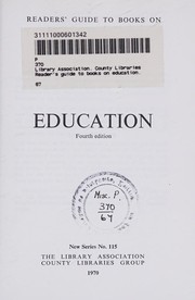 Cover of Reader's guide to books on education by Library Association. County Libraries Group.