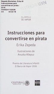 Front cover of Instrucciones para convertirse en pirata by Erika Marcela Zepeda Montañez