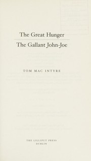 Cover of The Great Hunger by Tom Mac Intyre