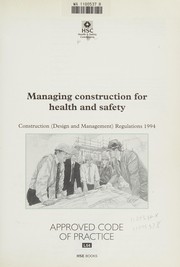 Front cover of Managing Construction for Health and Safety (Legal) by Health & Safety Executive