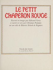 Front cover of Le petit chaperon rouge by Christian Poslaniec
