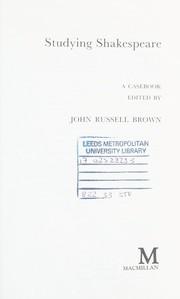 Cover of Studying Shakespeare (Casebook) by John Russell Brown