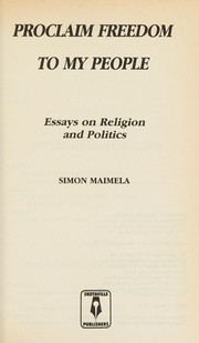 Front cover of Proclaim freedom to my people by S. S. Maimela