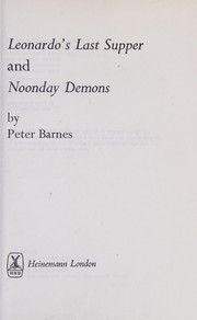Cover of Leonardo's last supper by Peter Barnes