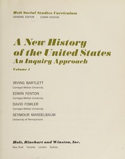 Cover of A New history of the United States by Irving H. Bartlett