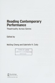 Cover of Reading Contemporary Performance by Gabrielle Cody