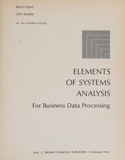 Front cover of Elements of systems analysis for business data processing by Marvin R. Gore
