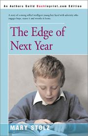 Front cover of The Edge of Next Year by Mary Stolz