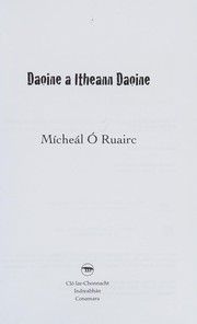 Cover of Daoine a itheann daoine by Mícheál Ó Ruairc