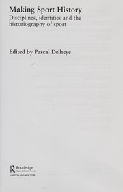 Cover of Making Sport History by Pascal Delheye