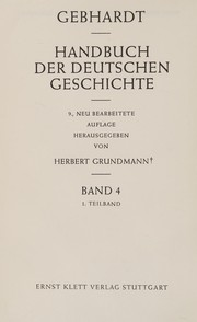 Cover of Handbuch der deutschen Geschichte by Bruno Gebhardt
