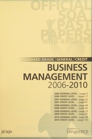 Front cover of Standard grade, general, credit business management 2006-2010 by Scottish Qualifications Authority