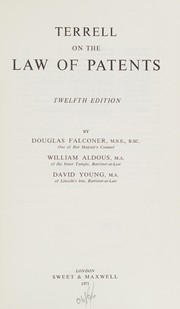 Front cover of Terrell on the law of patents by Thomas Terrell