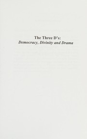 Front cover of Three D's : An Essay on Gender and Destiny by Bruce A. Burton