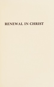 Front cover of Renewal in Christ by Edward W. Stimson