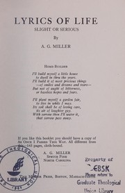 Front cover of Lyrics of life by Allen Guivere Miller