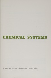 Front cover of Chemical systems by Chemical Bond Approach Project.