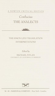 Cover of Analects by Confucius