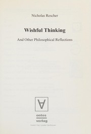 Front cover of Wishful Thinking and Other Philosophical Reflections by Nicholas Rescher