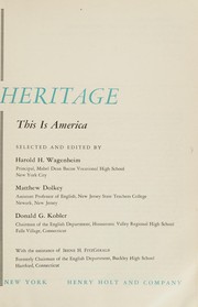 Front cover of Our reading heritage by Harold H. Wagenheim