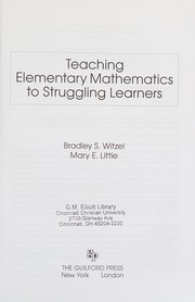 Cover of Teaching elementary mathematics to struggling learners by Bradley S. Witzel