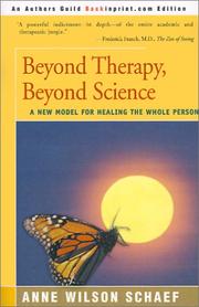 Cover of Beyond Therapy, Beyond Science by Anne Wilson Schaef
