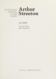 Front cover of Arthur Streeton by Ann Galbally