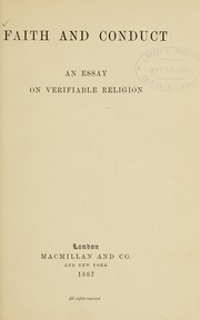 Front cover of Faith and conduct by Percy Gardner