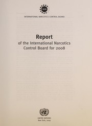 Front cover of Report of the International Narcotics Control Board for 2008 by Unknown