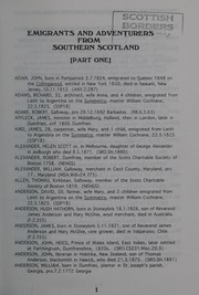 Cover of The Scottish Emigrants Series by David Dobson