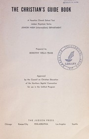 Front cover of The Christian's guide book by Dorothy Wells Pease