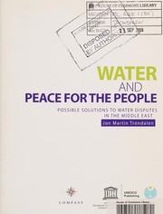 Front cover of Water and peace for the people by Jon Martin Trondalen